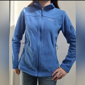 *SOLD AT MARKET* Columbia Brand Royal Blue Zip Up  Fleece Style Jacket Size S